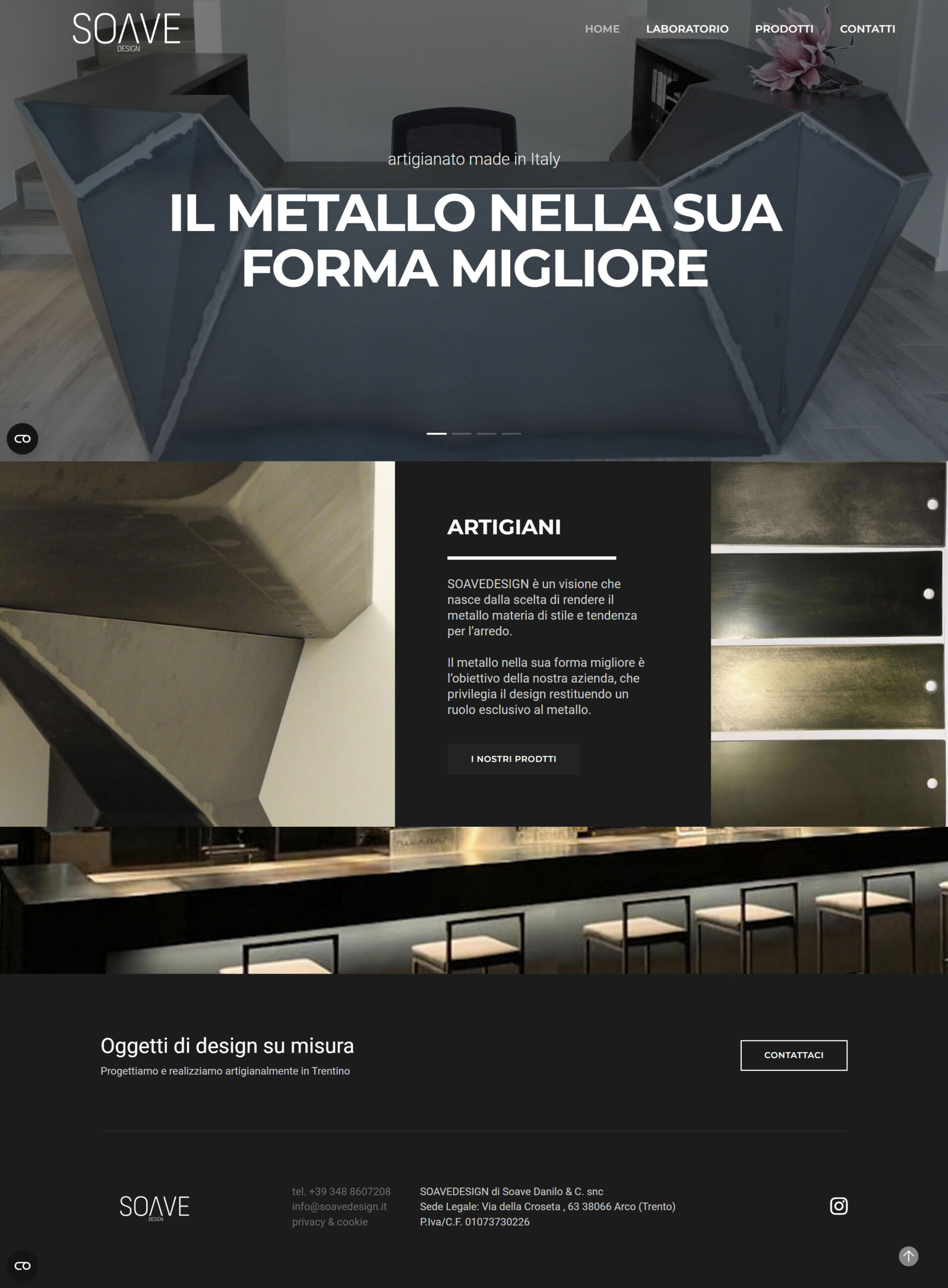 SOAVEDESIGN progetta e realizza artigianalmente